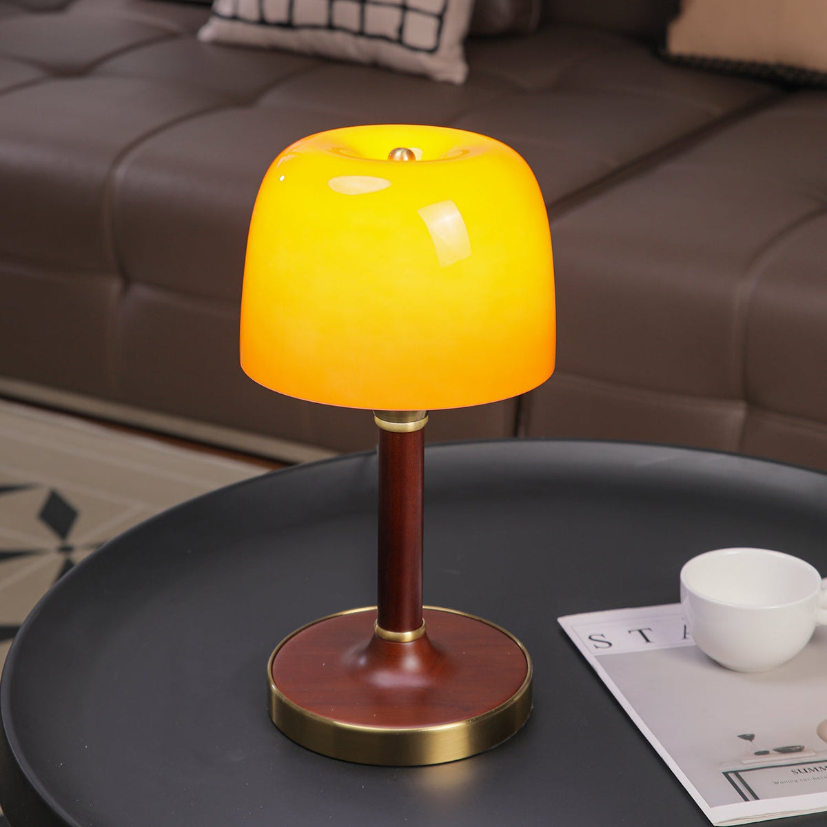Rinariella Lampe de Table Retro Vintage en Bois