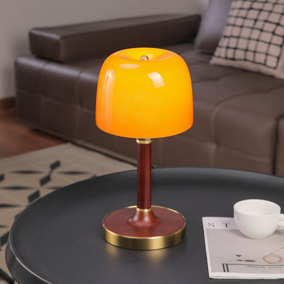 Rinariella Lampe de Table Retro Vintage en Bois