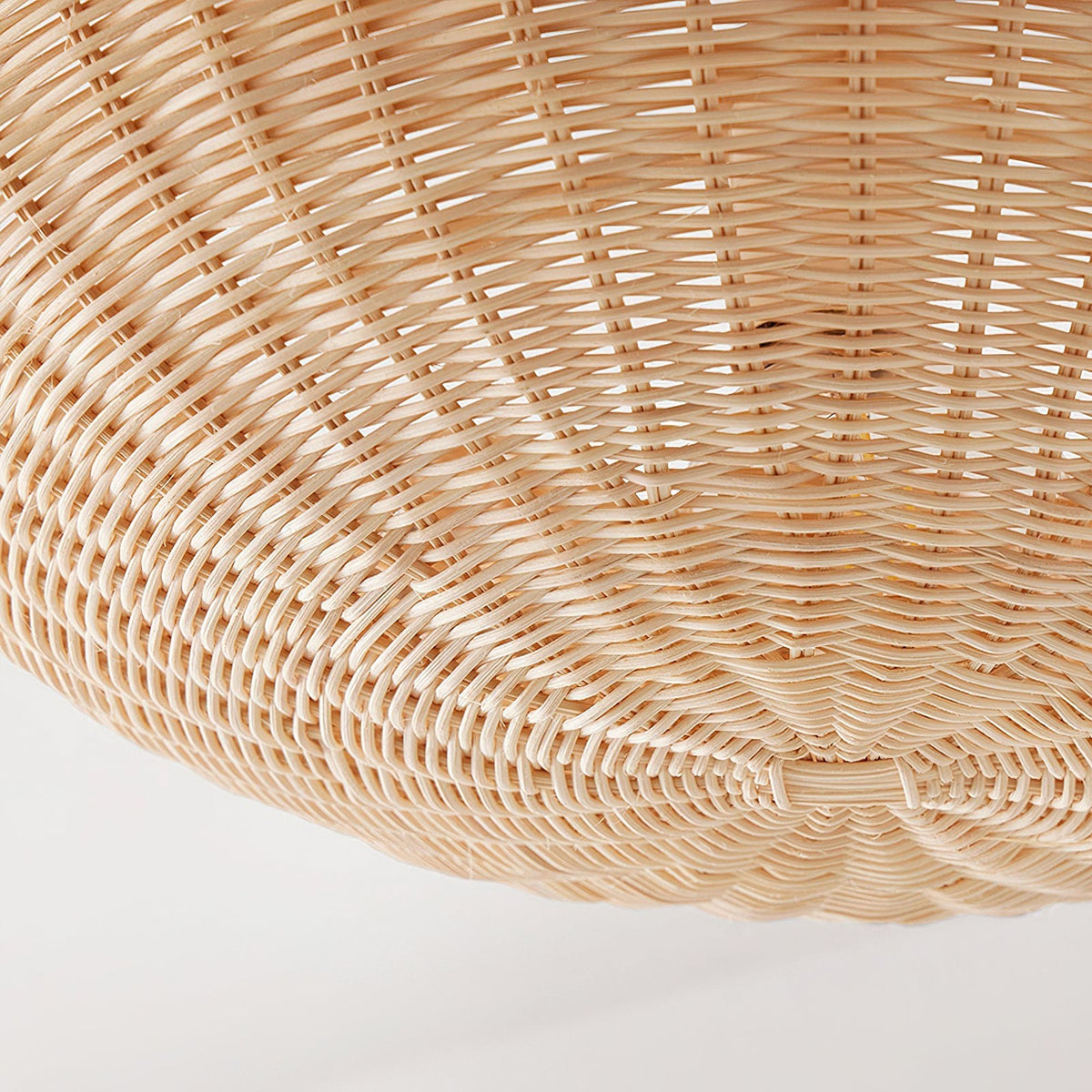 The Elior ceiling light turned on, casting a soft, inviting glow.