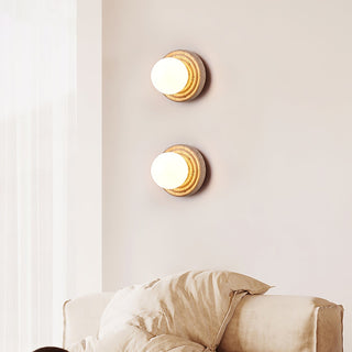 Echo Travertin Globe Applique Murale