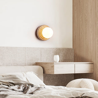 Echo Travertin Globe Applique Murale