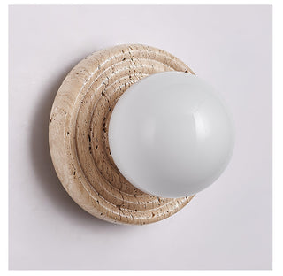 Echo Travertin Globe Applique Murale
