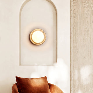 Echo Travertin Globe Applique Murale