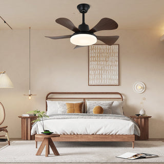 Plafonnier ventilateur Aveline en bois