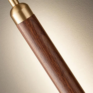 Kyoto Noyer Laiton Linéaire Suspension Lumière