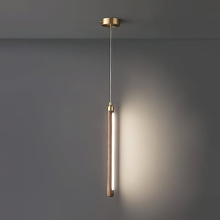 Kyoto Noyer Laiton Linéaire Suspension Lumière