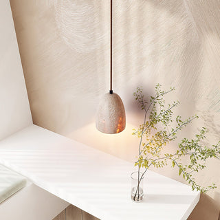 Evtheira Suspension Conique en Travertin