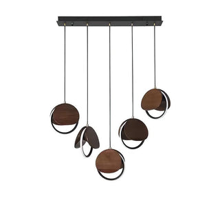 Avvelen Géométrique Bois Pendentif Lumière