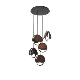 Avvelen Géométrique Bois Pendentif Lumière