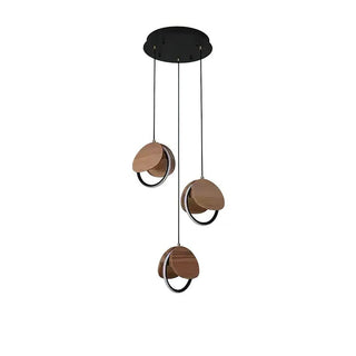 Avvelen Géométrique Bois Pendentif Lumière