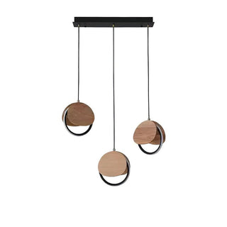 Avvelen Géométrique Bois Pendentif Lumière