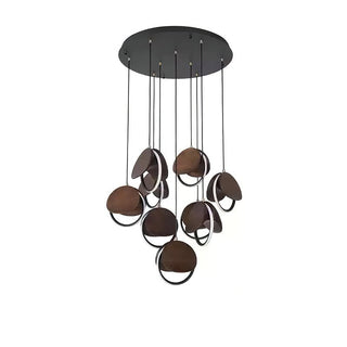 Avvelen Géométrique Bois Pendentif Lumière