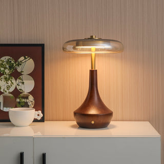 Orlan Lampe de Table en Bois Vintage