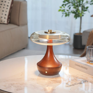 Orlan Lampe de Table en Bois Vintage