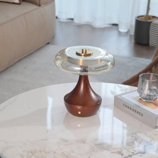 Orlan Lampe de Table en Bois Vintage