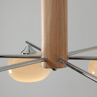 Lustra Lustre en Verre Persimmon Mid-Century 8 Lumières