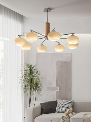 Lustra Lustre en Verre Persimmon Mid-Century 8 Lumières