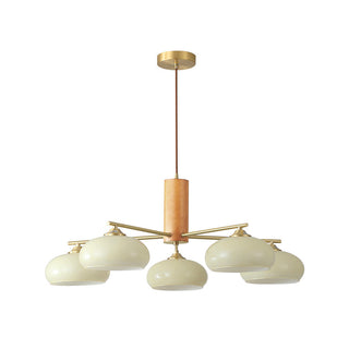 Nova Lustre Métal Verre Kaki Naturel Salon