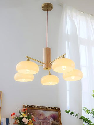 Nova Lustre Métal Verre Kaki Naturel Salon