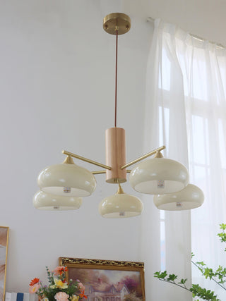 Nova Lustre Métal Verre Kaki Naturel Salon