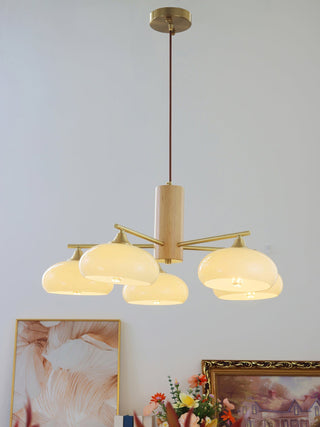 Nova Lustre Métal Verre Kaki Naturel Salon