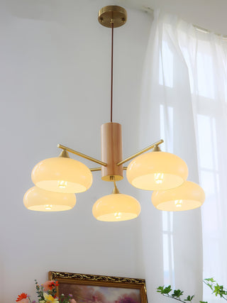 Nova Lustre Métal Verre Kaki Naturel Salon