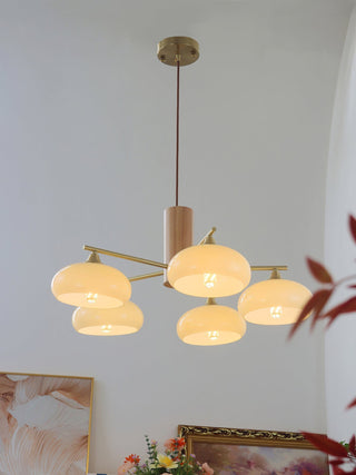 Nova Lustre Métal Verre Kaki Naturel Salon