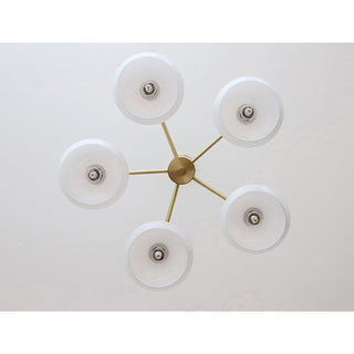 Nova Lustre Métal Verre Kaki Naturel Salon