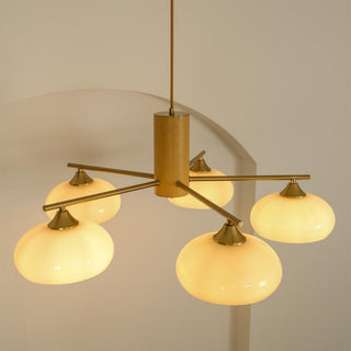Nova Lustre Métal Verre Kaki Naturel Salon
