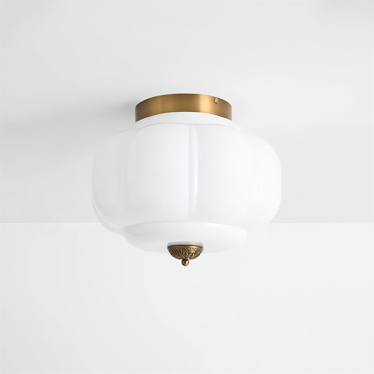 Selviro Ceiling Lamp Green Glass Brass Classic-Neutral Decor