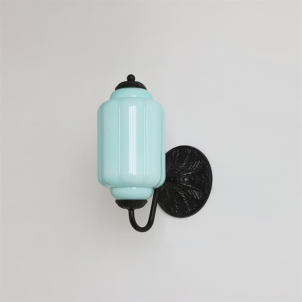 Melvane Vintage Pink Glass Wall Sconce-Neutral Decor