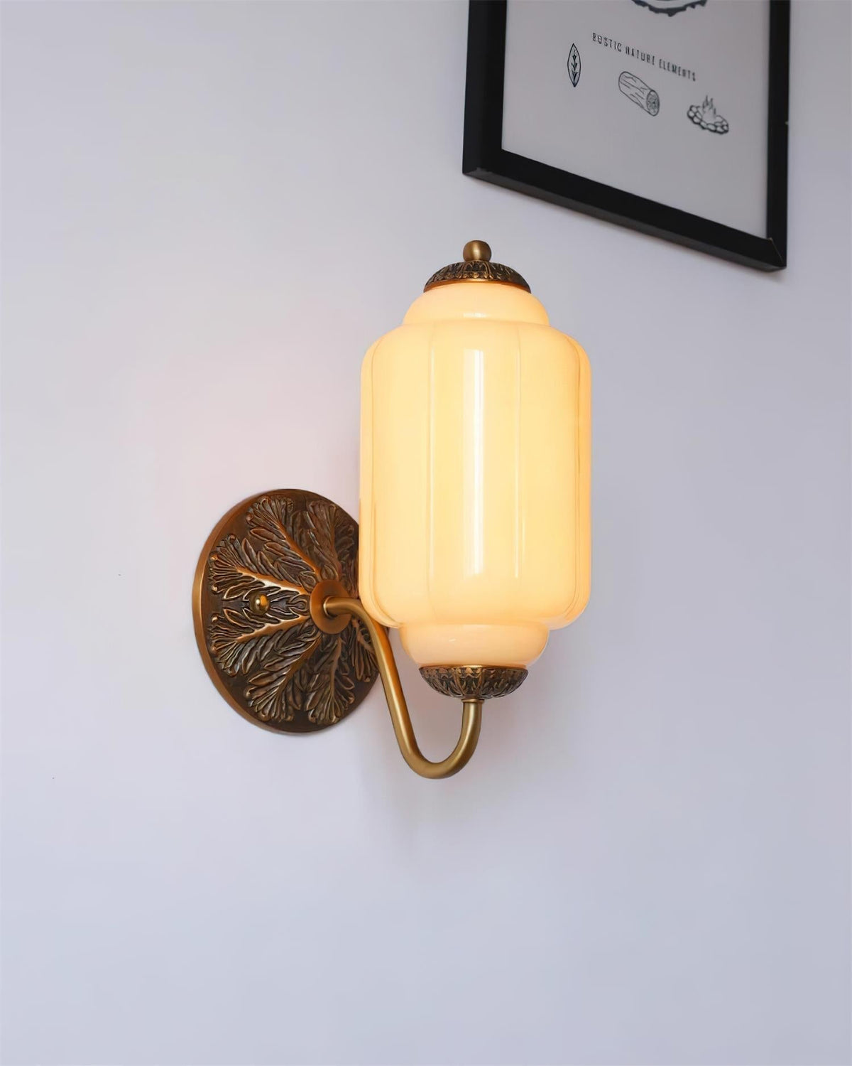 Melvane Vintage Pink Glass Wall Sconce-Neutral Decor