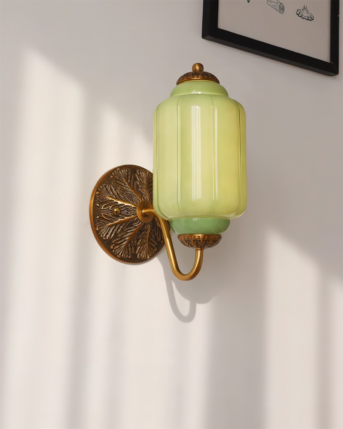 Melvane Vintage Pink Glass Wall Sconce-Neutral Decor