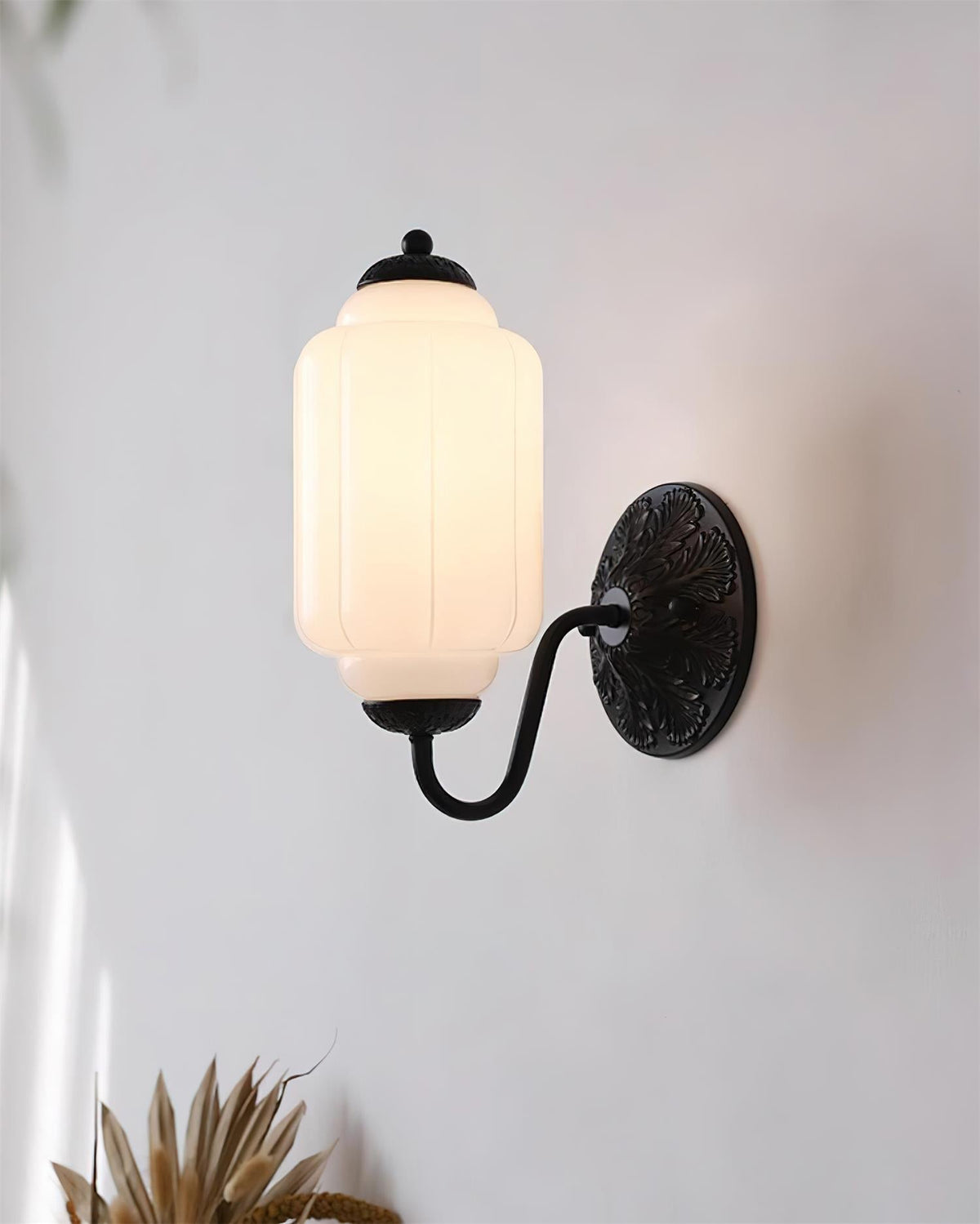 Melvane Vintage Pink Glass Wall Sconce-Neutral Decor
