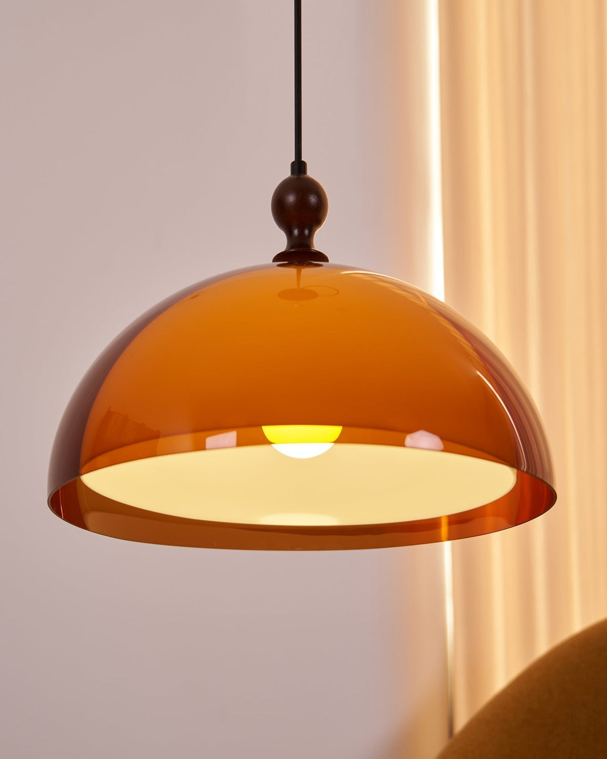 Daro Amber Acrylic Dome Pendant Light-Neutral Decor