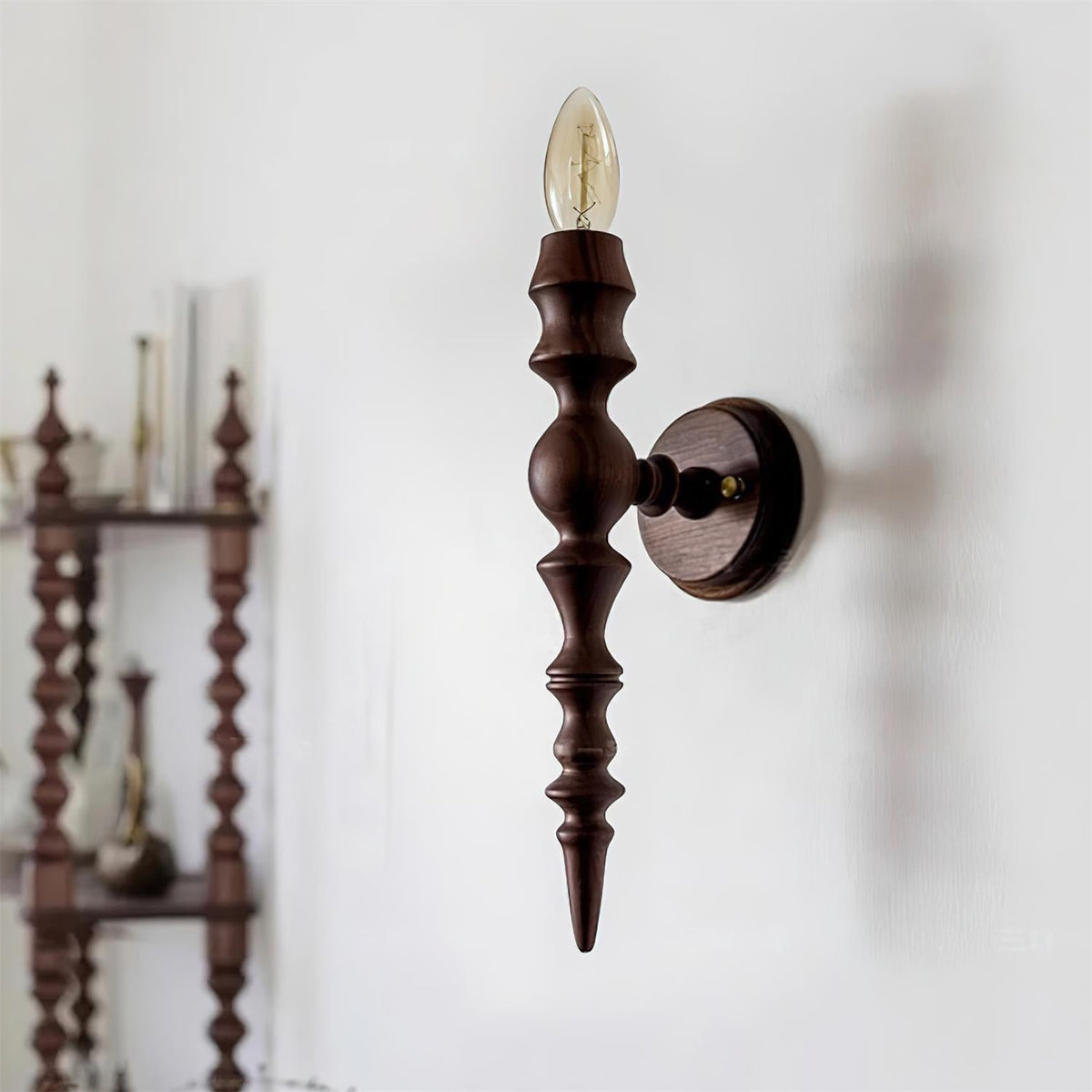 Wall Lamp Modern Vintage Wood Body Multiple Wood Finishes-Neutral Decor