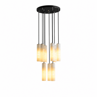 Elongated Alabaster Cluster Pendant Lamp-Neutral Decor
