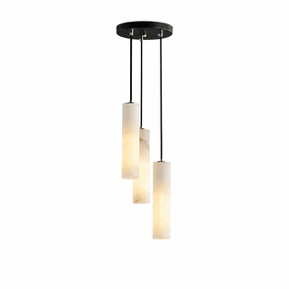 Elongated Alabaster Cluster Pendant Lamp-Neutral Decor