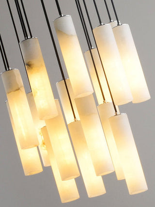 Elongated Alabaster Cluster Pendant Lamp-Neutral Decor