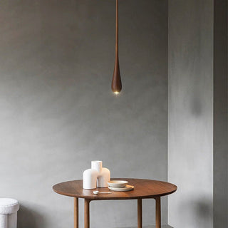 Elongated Teardrop Pendant Light-Neutral Decor