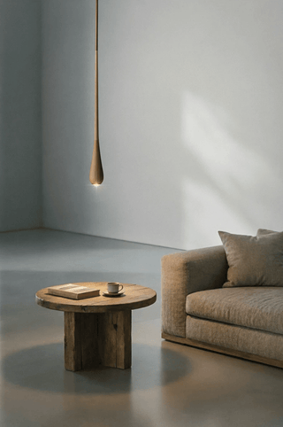 Elongated Teardrop Pendant Light-Neutral Decor