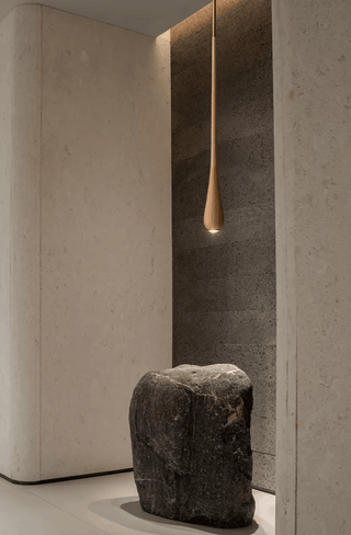 Elongated Teardrop Pendant Light-Neutral Decor
