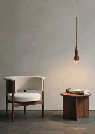 Elongated Teardrop Pendant Light-Neutral Decor