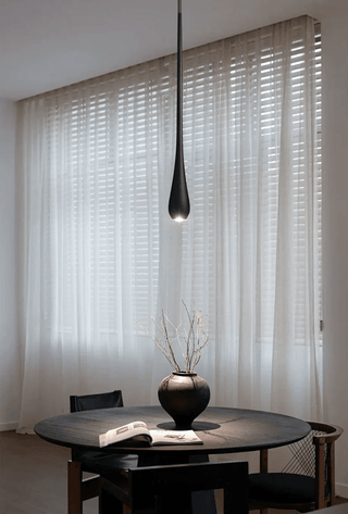Elongated Teardrop Pendant Light-Neutral Decor