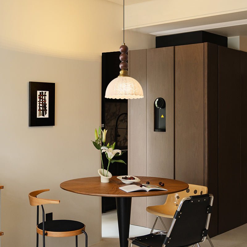 Kelloris Suspension en Tissu Vintage et Bois