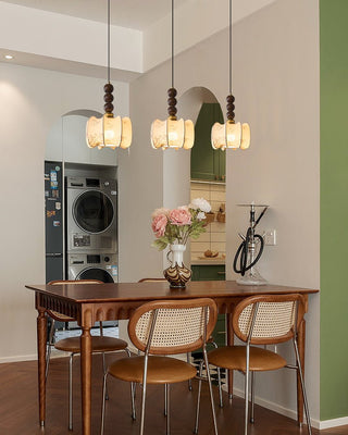 Avshaara Suspension en Tissu Vintage et Bois