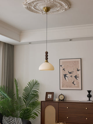 Avshaara Suspension en Tissu Vintage et Bois