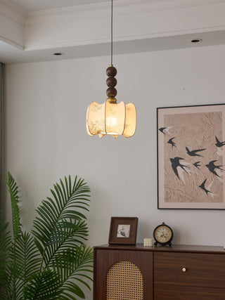 Avshaara Suspension en Tissu Vintage et Bois