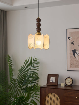 Avshaara Suspension en Tissu Vintage et Bois
