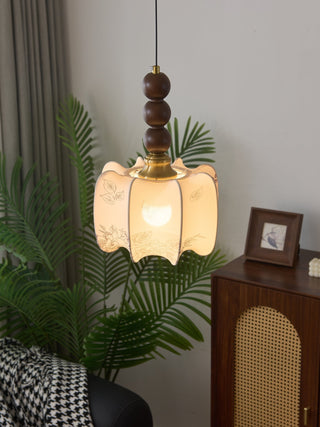 Avshaara Suspension en Tissu Vintage et Bois